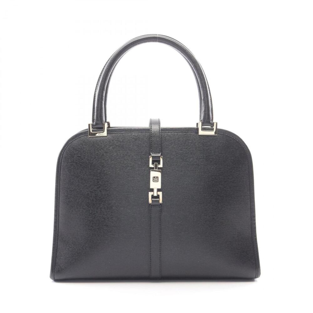 GUCCI Authentic Black Leather Jackie Bag